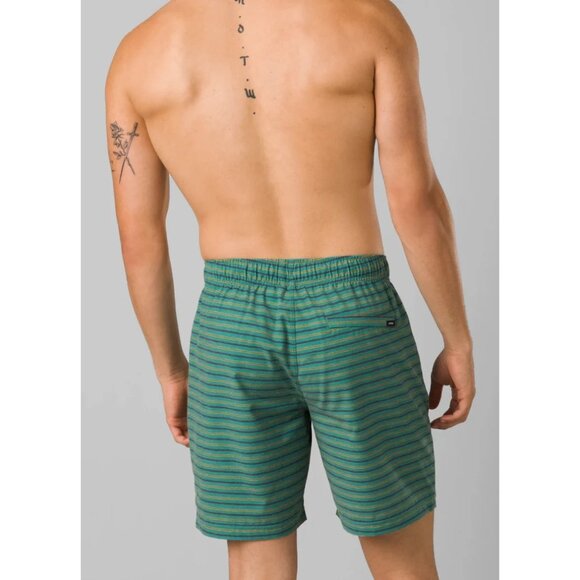 PrAna Metric E-Waist Cove Stripe Mens XL/08 Board Swim Short Drawcord Standard - Picture 2 of 4